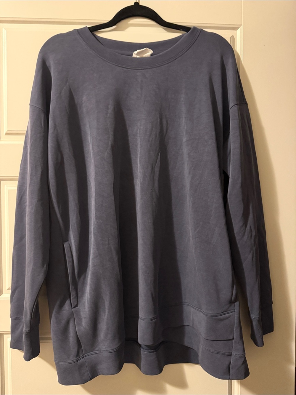 Women's Crewneck Pullover Sweater - Slate Blue